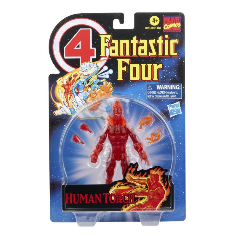 Figura Antorcha Humana En llamas Los 4 Fantásticos Marvel Legends Hasbro