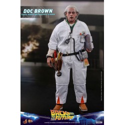 Figura Doc Brown Regreso Al Futuro Hot Toys Movie Masterpiece Escala 1/6