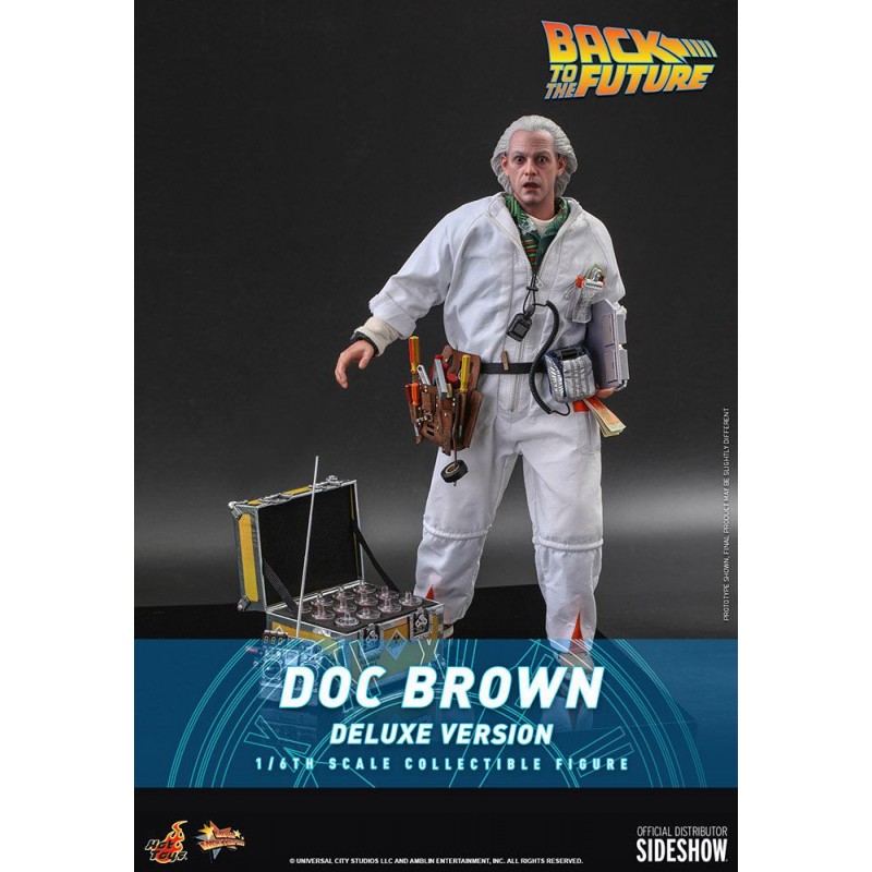 Figura Doc Brown Regreso Al Futuro Hot Toys Movie Masterpiece Escala 1/6 Deluxe