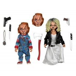 Pack 2 Figuras Chucky Y Tiffany La Novia De Chucky NECA