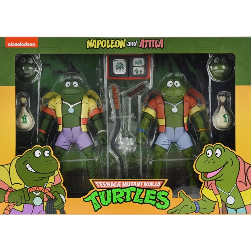 Figuras Ranas Napoléon y Atila Tortugas Ninja TMNT Neca
