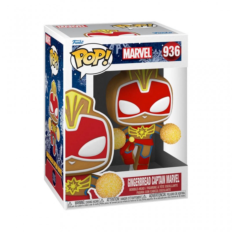 Figura Capitana Marvel Gingerbread Holyday POP Funko 936