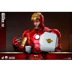 Figura Iron Man 2 Mark IV Escala 1/4 con Suit Up Gantry Hot Toys
