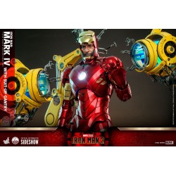 Figura Iron Man 2 Mark IV Escala 1/4 con Suit Up Gantry Hot Toys