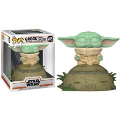 Figura Grogu Usando La Fuerza Con Luz Y Sonido Star Wars The Mandalorian Baby Yoda Deluxe POP Funko