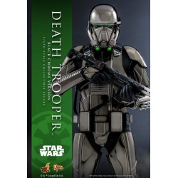 Figura Death Trooper Black Chrome Exclusive Wars Escala 1/6 Hot Toys