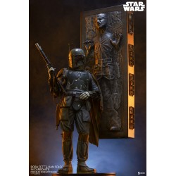 Estatua Boba Fett y Han Solo Carbonita Star Wars Premium Format Sideshow