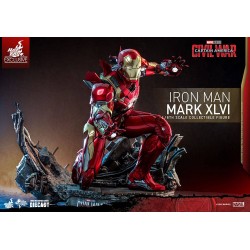 Figura Iron Man Mark XLVI Diecast Escala 1/6 Hot Toys