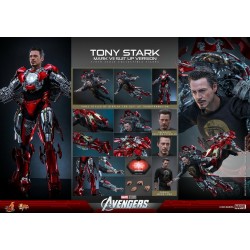Figura Tony Stark Mark VII Suit-Up Version Escala 1/6 Hot Toys