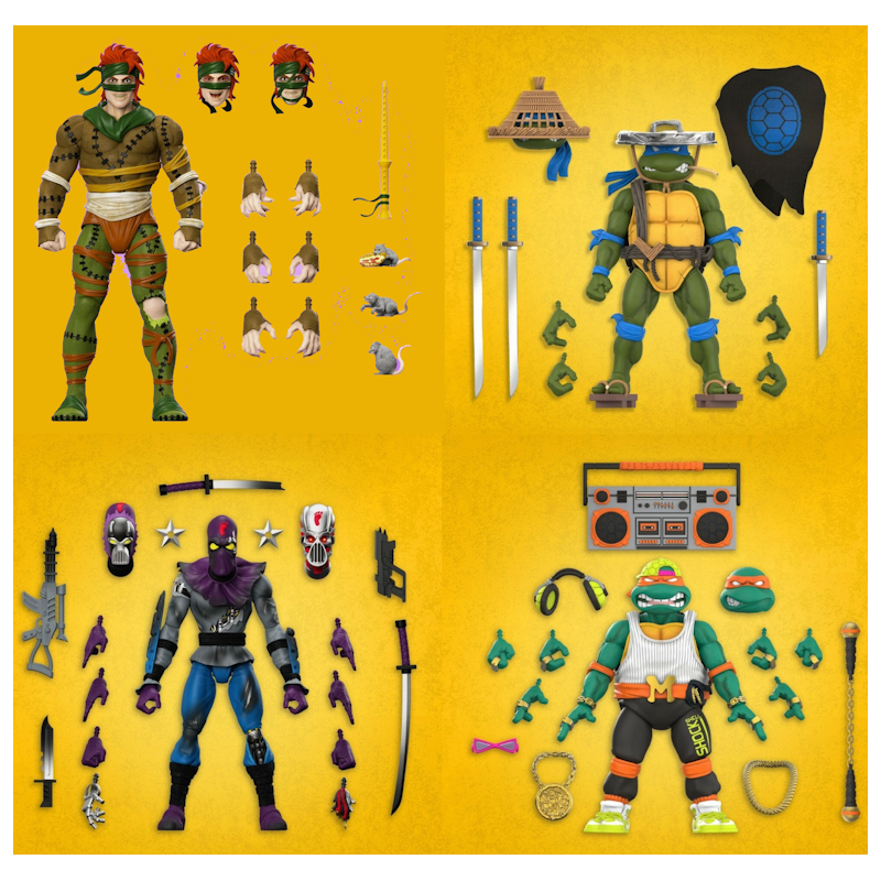Figuras Tortugas Ninja Ultimates Wave 11 Super7 Set Completo