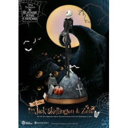 Estatua Jack Skellington & Zero Pesadilla Antes De Navidad Master Craft Beast Kingdom