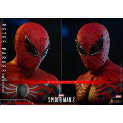 Figura Spiderman 2 Video Game Peter Parker Superior Suit Hot Toys Escala 1:6