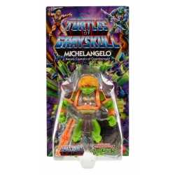 Figura Michelangelo  MOTU x TMNT Masters of the Universe Tortugas Ninja Masters del Universo Mattel