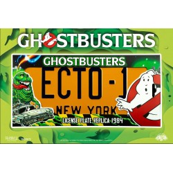 Réplica Ghostbusters Cazafantasmas Matrícula ECTO-1