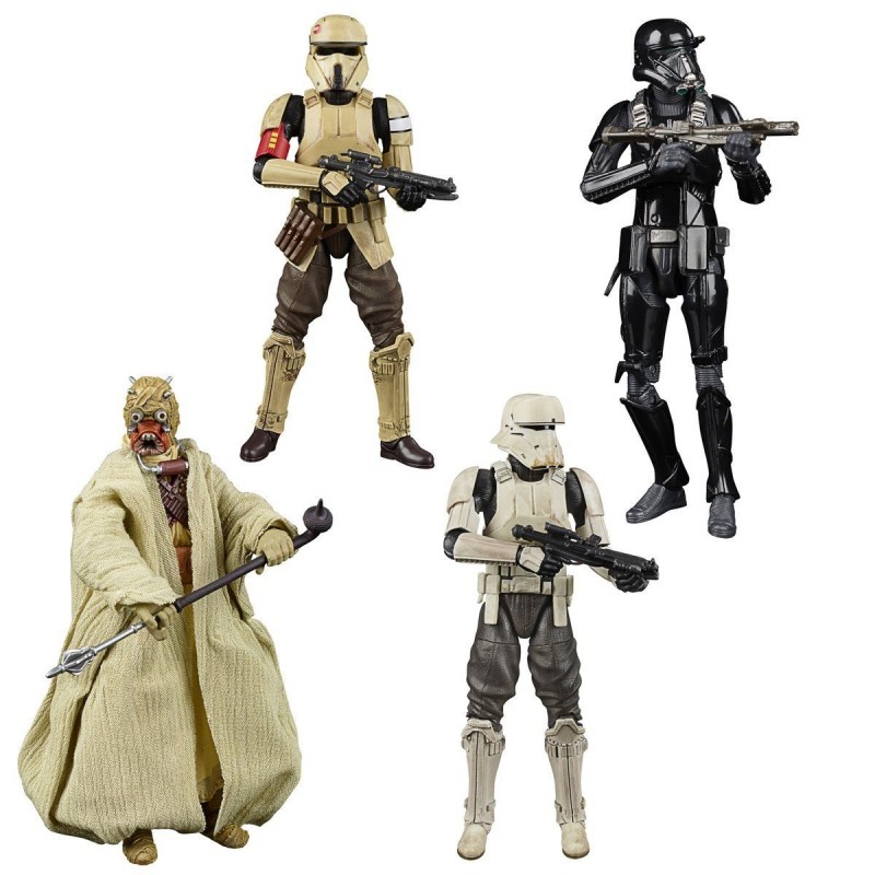 Pack 4 Figuras Star Wars Greatest Hits Black Series Tusken Rider, Shore Trooper, Tank Trooper y Death Trooper