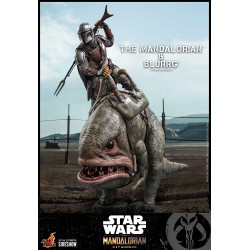 Set Figuras Mando y Blurrg Star Wars The Mandalorian Escala 1/6 Hot Toys