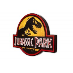 Cartel Jurassic Park Metálico Logo