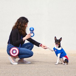 Camiseta Para Perro Capitán América Talla XXS