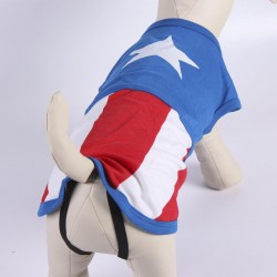 Camiseta Para Perro Capitán América Talla M