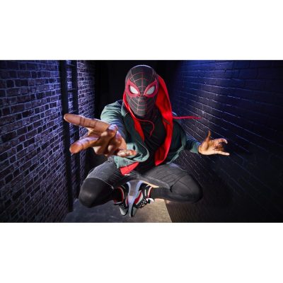 SPIDER-MAN MILES MORALES MASCARA ELECTRONICA REPLICA 1:1 SPIDER-MAN 2 MARVEL LEGENDS