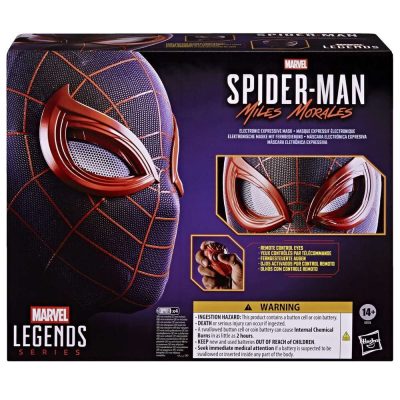 SPIDER-MAN MILES MORALES MASCARA ELECTRONICA REPLICA 1:1 SPIDER-MAN 2 MARVEL LEGENDS