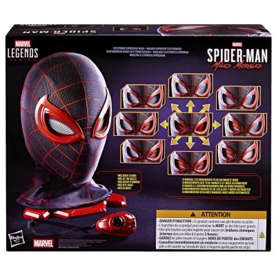 SPIDER-MAN MILES MORALES MASCARA ELECTRONICA REPLICA 1:1 SPIDER-MAN 2 MARVEL LEGENDS