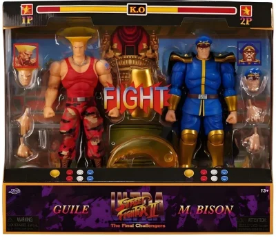 Blister 2 figuras Guile y Bison Street Fighter II 15cm